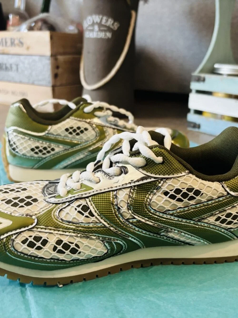 Steve Madden Pager Green Multi Size 7